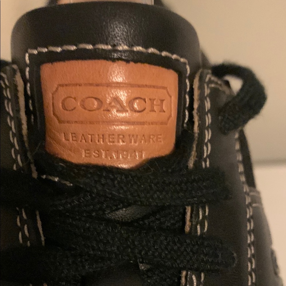 Coach - Noella Retro Black Sneakers - Picture 2 of 12